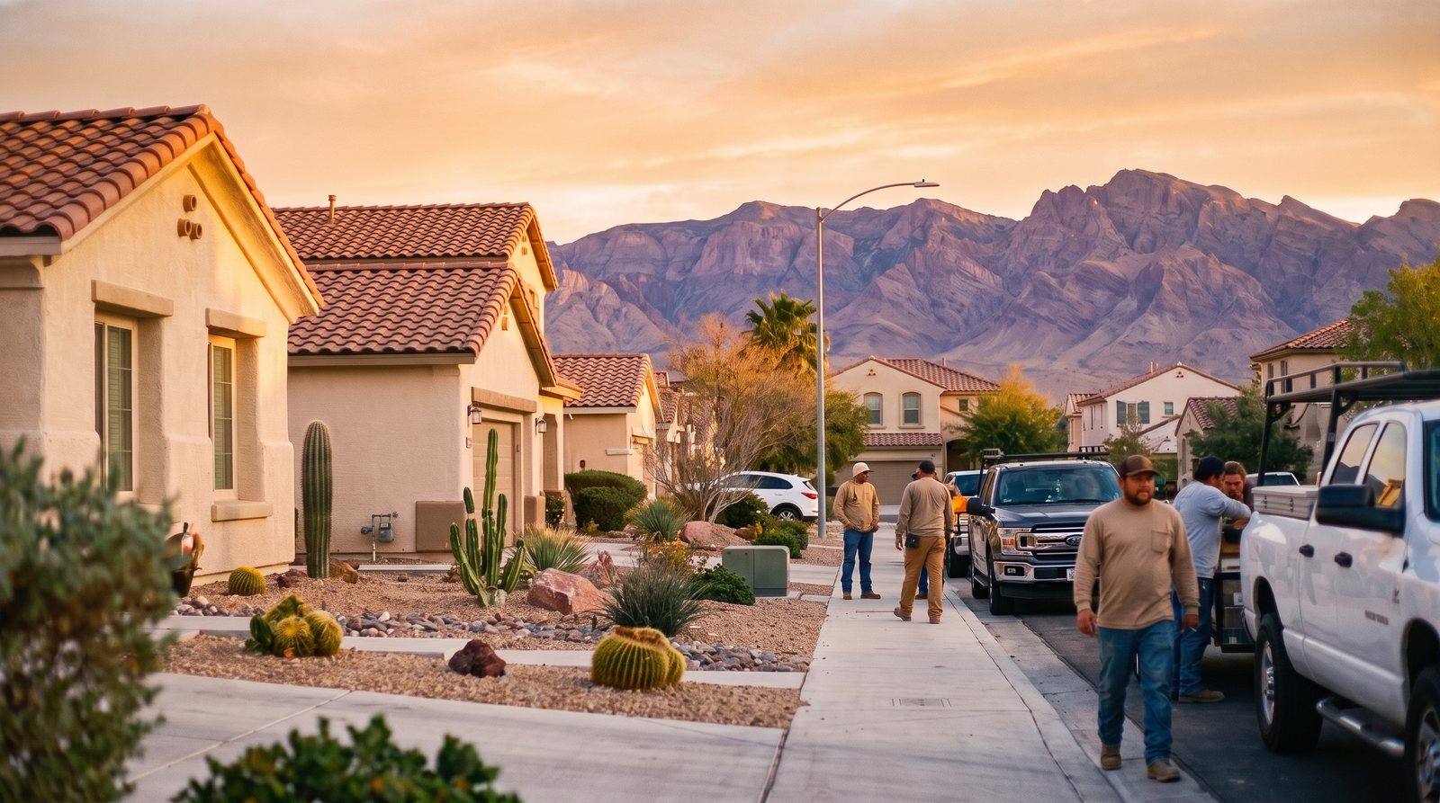 Mobile mechanic testing car battery in Las Vegas driveway